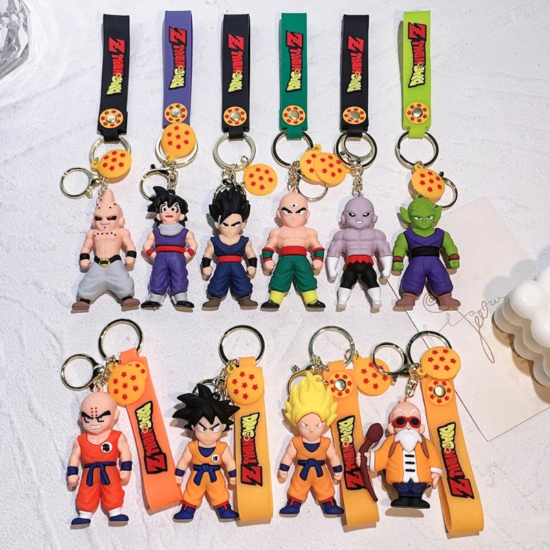Women Bags Ru - ドラゴンボールアニメキーホルダーファッション 8 センチメートル PVC 孫悟空ベジータピッコロアクションフィギュアキーリングバッグペンダント男性女性用