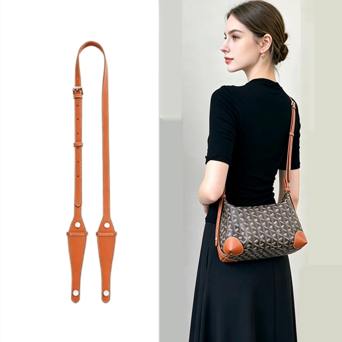 Women Bags Goyard - ゴヤール ボウリング 25 トイレタリーバッグ用クロスボディショルダーストラップ、拡張ハンドルストラップ、女性用ハンドバッグ改造交換用アクセサリー