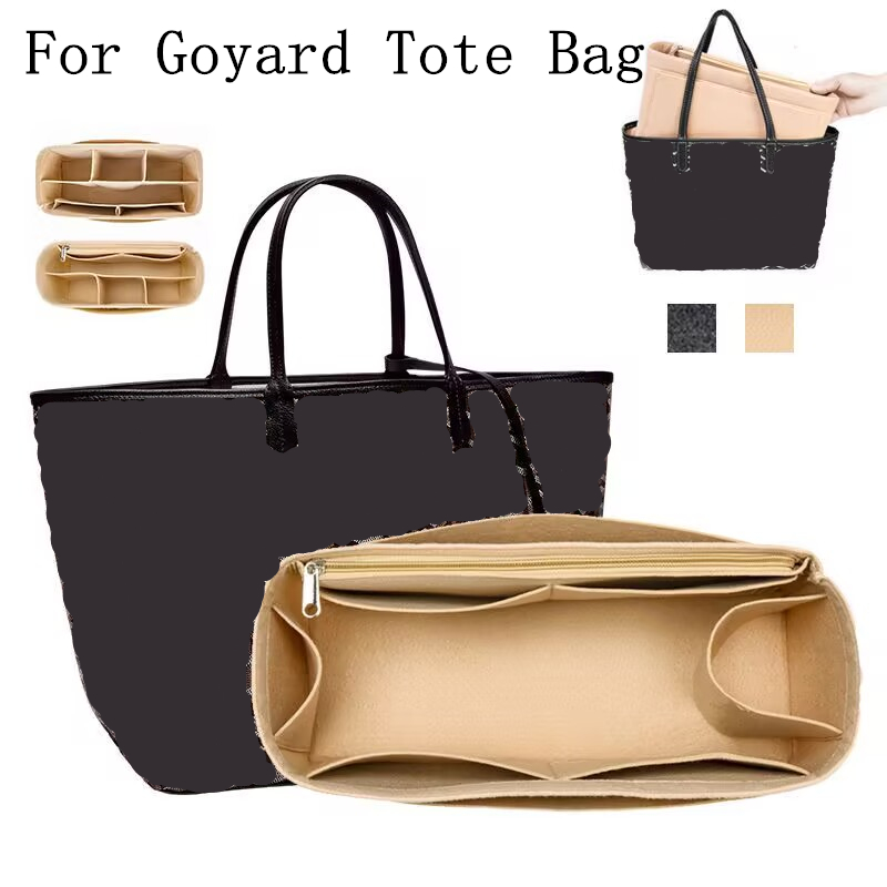 Women Bags Goyard - ゴヤールGM/PMミニトートバッグ用ポータブルフェルトインサートオーガナイザー、レディースハンドバッグインナーバッグ、トラベルコスメティックライナーバッグ
