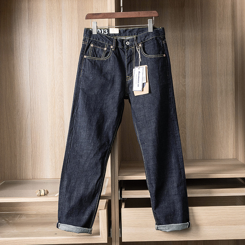 Levis Jeans 501 - 15オンス日本製生ブルーセルベッジデニムウォッシュドジーンズ メンズ アメカジ ヴィンテージ カジュアルパンツ 100%コットン