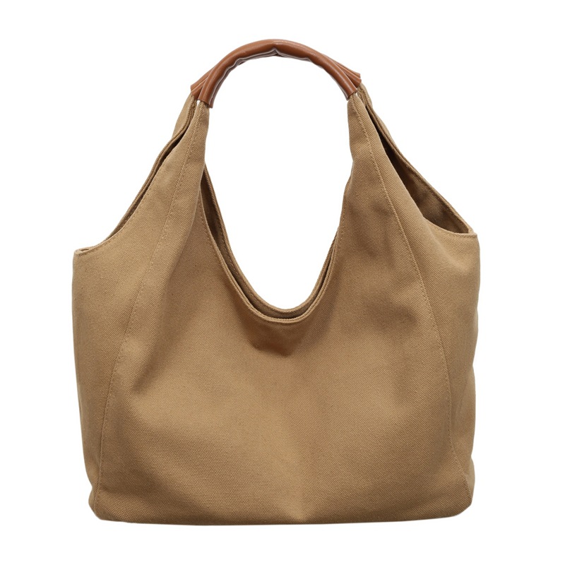 Hobo Bag Slouchy - 女性用大型キャンバストートバッグ ホーボーハンドバッグ ソフトスラウチショルダーバッグ トップハンドルサッチェル カジュアルワークトラベルショッピングアンダーアームバッグ