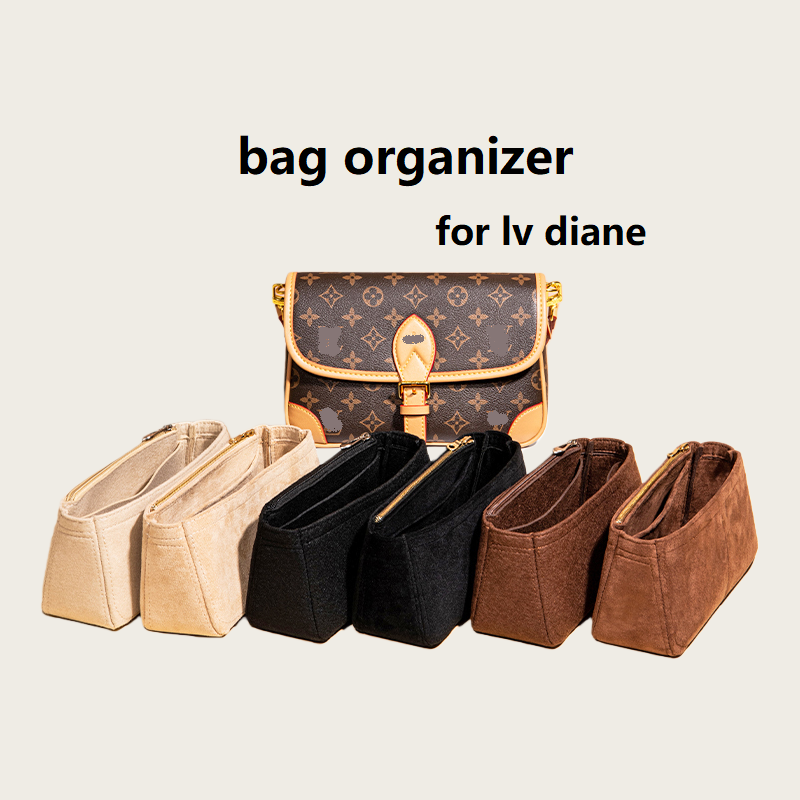 Women Bags Lv - スエードバッグオーガナイザー Lv Diane Nano PM メイクアップバッグインサート用