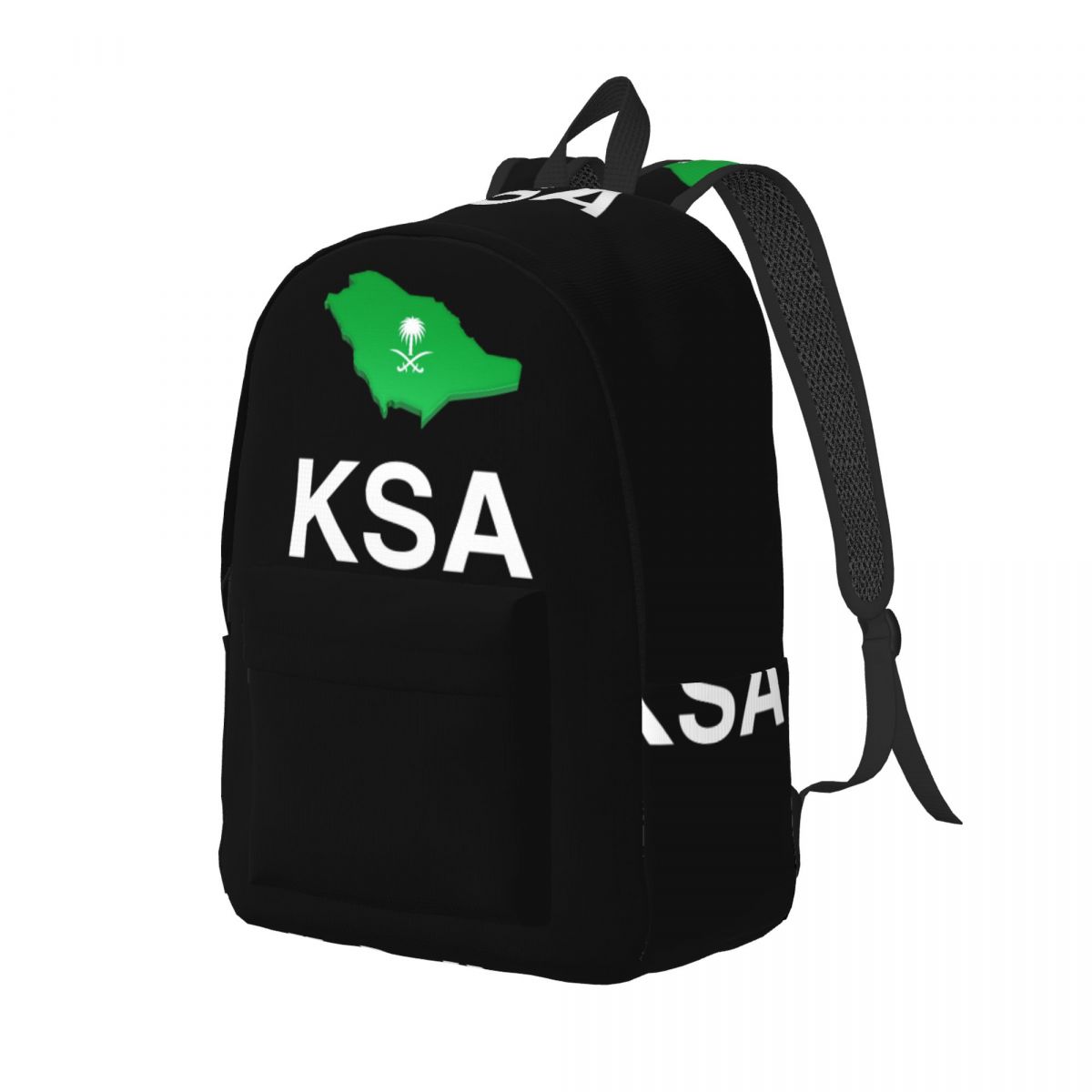 Women Bags Ksa - サウジアラビア製旗と「I Love Ksa」バックパック、デイパック、大容量キッズブックバッグ、スクールバッグ、ショルダーバッグ、男性用、女性用