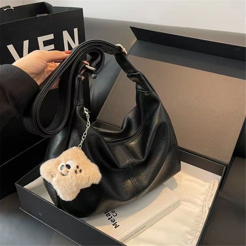 Hobo Bag Slouchy - デザイナー スラウチーショルダーバッグ レディース PUレザー 大容量 脇の下バッグ