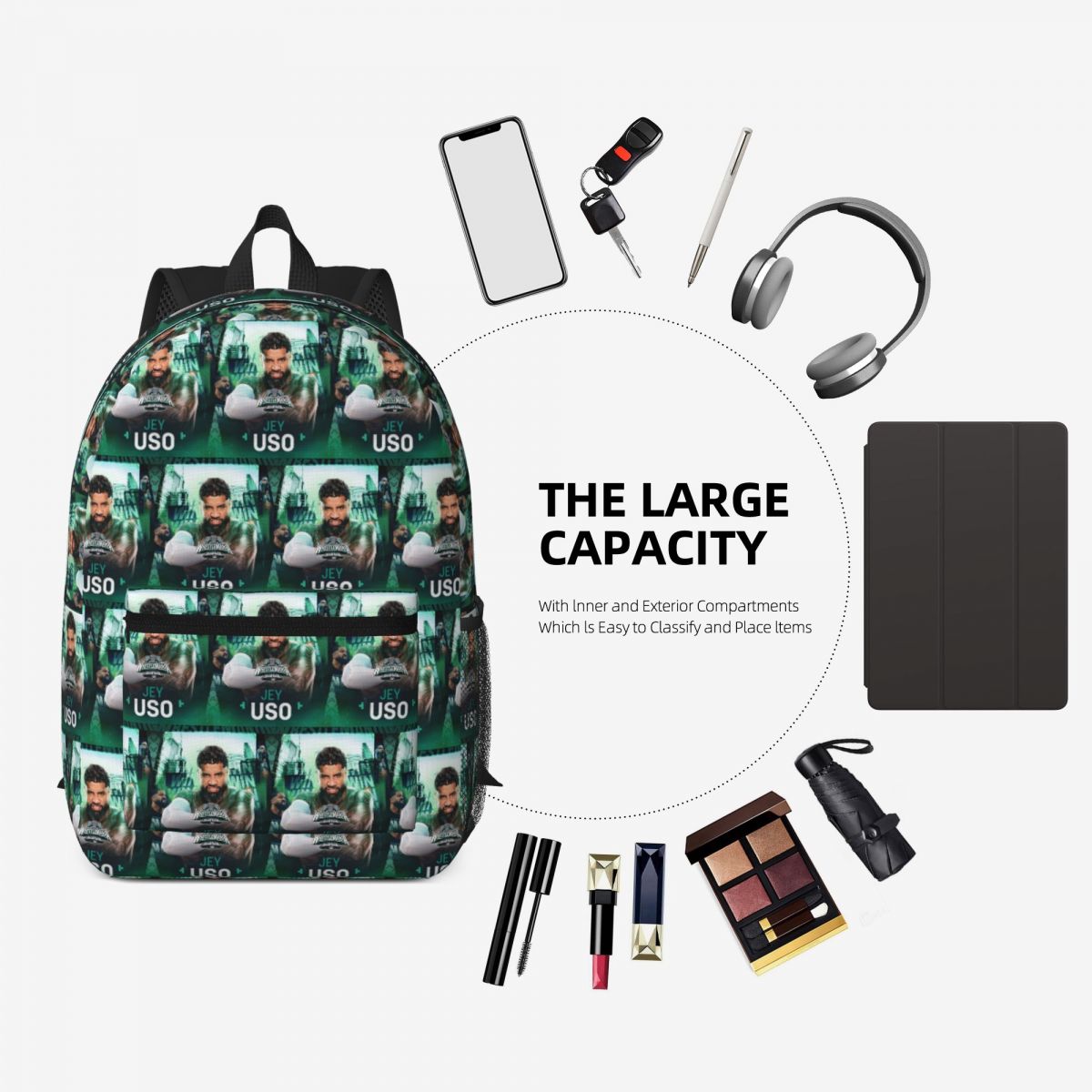勝者 WWE ジェイ・ウソ バックパック デイパック 大容量 - Women Bags Winners のレビューと価格
