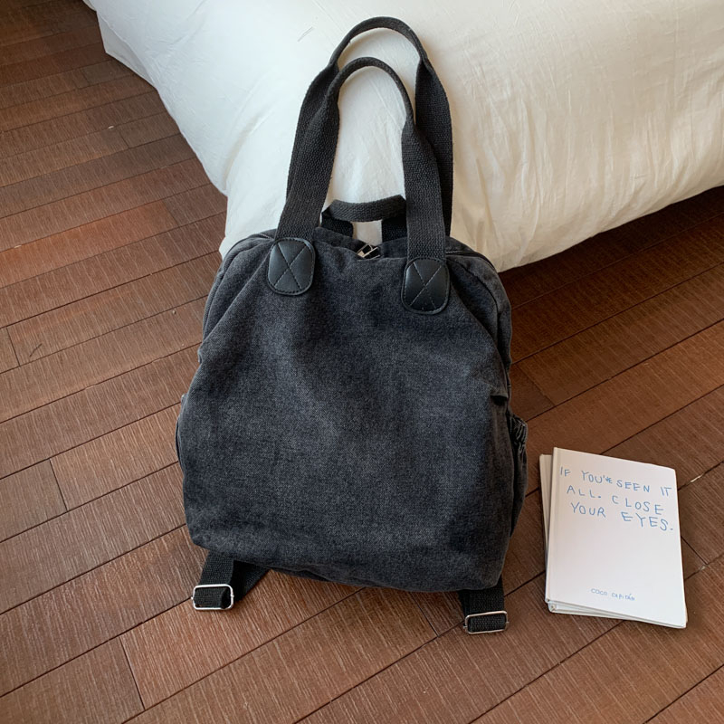 韓国ヴィンテージウォッシュドデニムバックパック 多機能トート - Women Bags Jeans のレビューと価格
