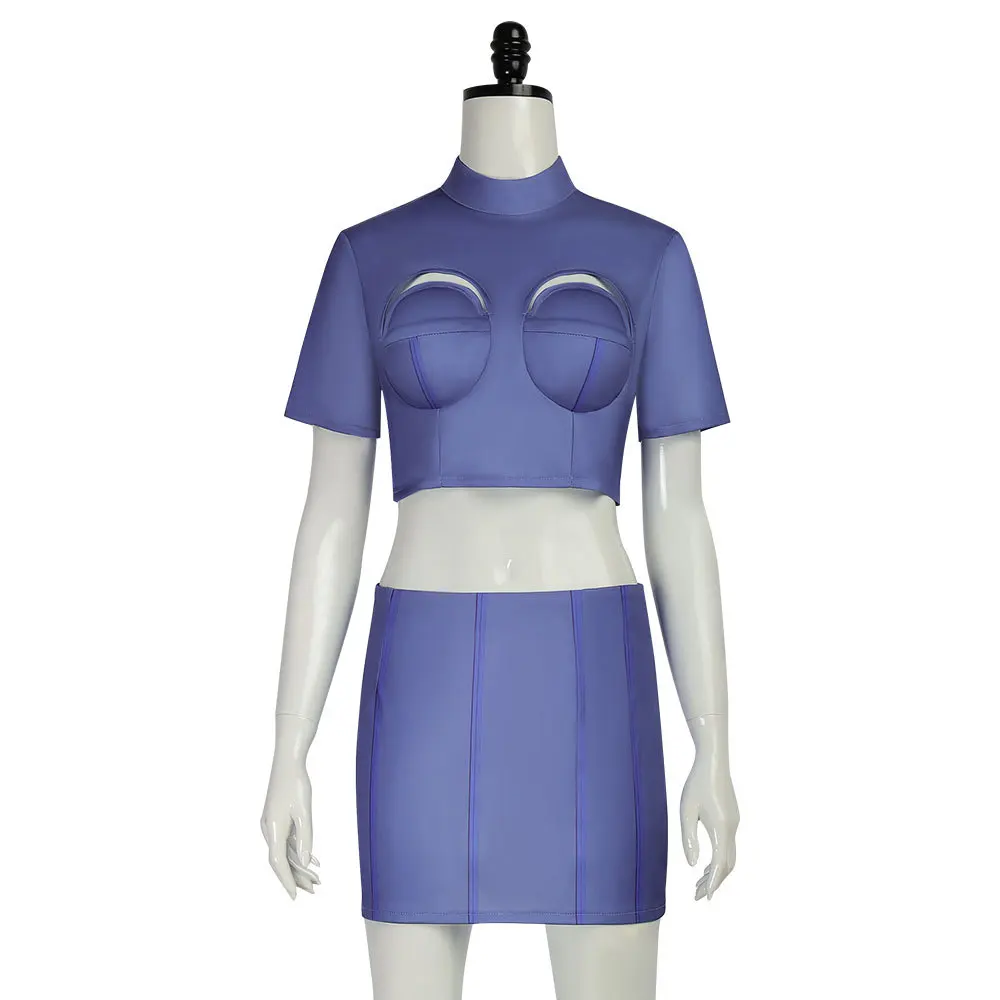 映画スチュワーデスコスプレコスチュームディープブルーショート - Women'S Retro Bags のレビューと価格