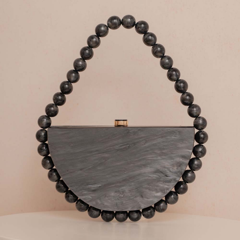 真珠光沢のあるレトロなヒョウ柄アクリルバッグ、べっ甲風シンプ - Tortoiseshell Bag Acrylic のレビューと価格