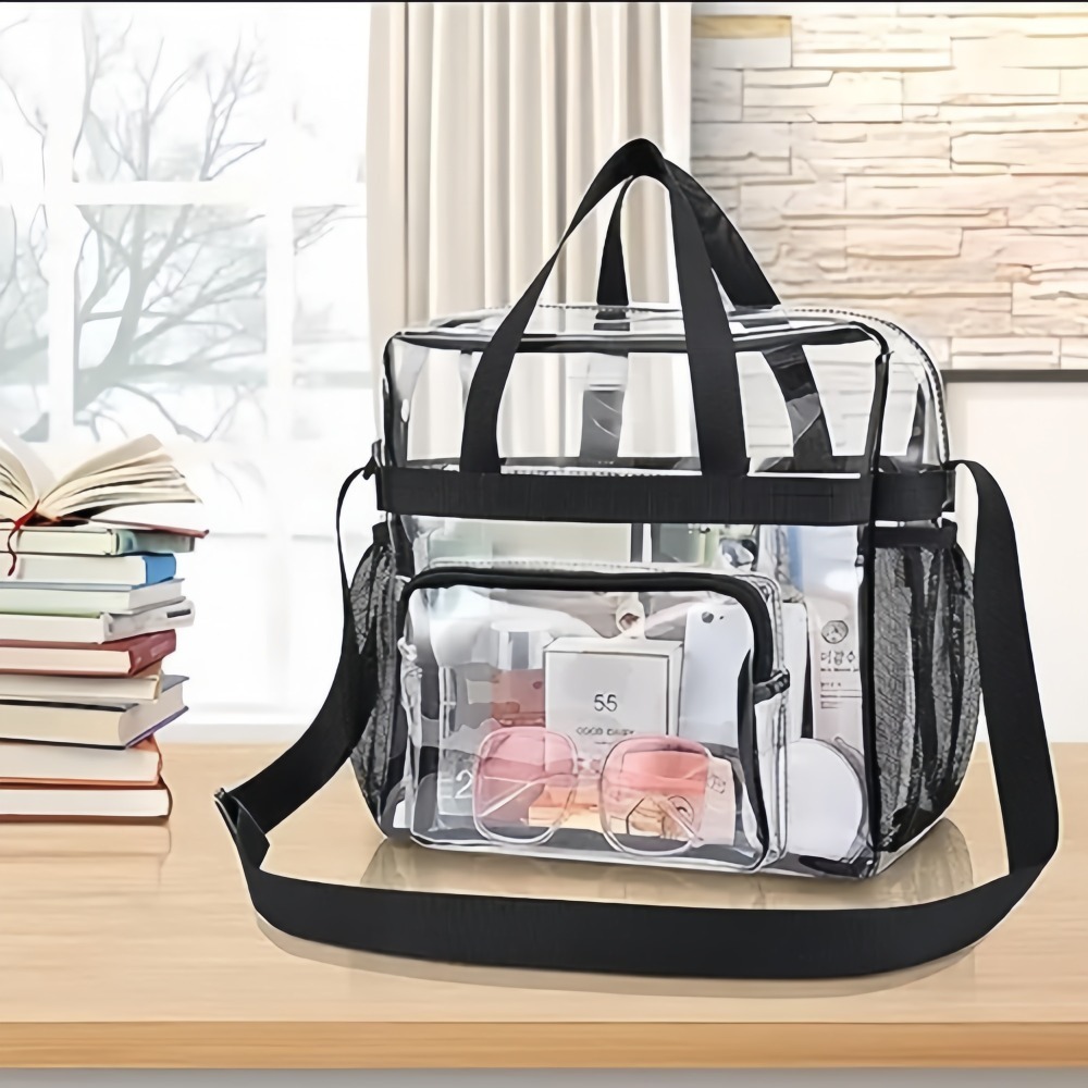クリアトートバッグ ヘビーデューティー プラスチック製 透明 - Women'S Bags Everyday のレビューと価格