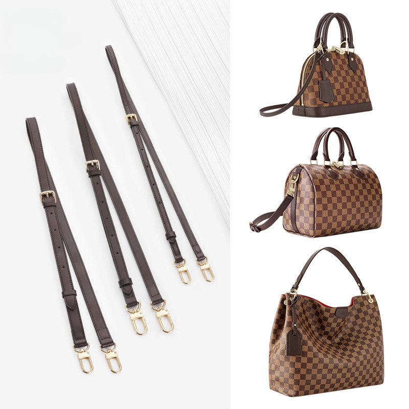 ダークブラウンの交換用レザーストラップ,バッグ用に調整可能な - Women Bags Lv のレビューと価格