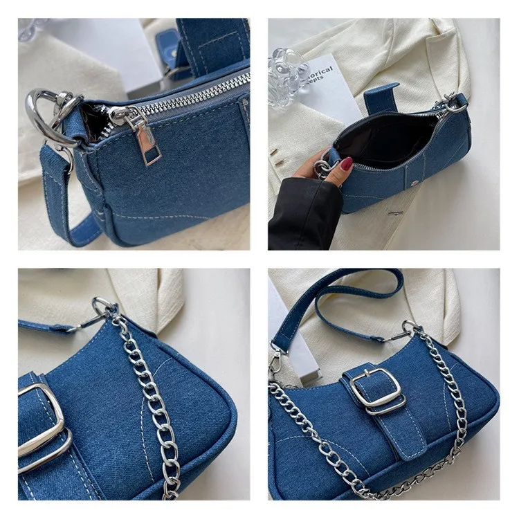 新しいスモールデザインジーンズバッグ女性の新しいクロスショル - Women Bags Jeans のレビューと価格