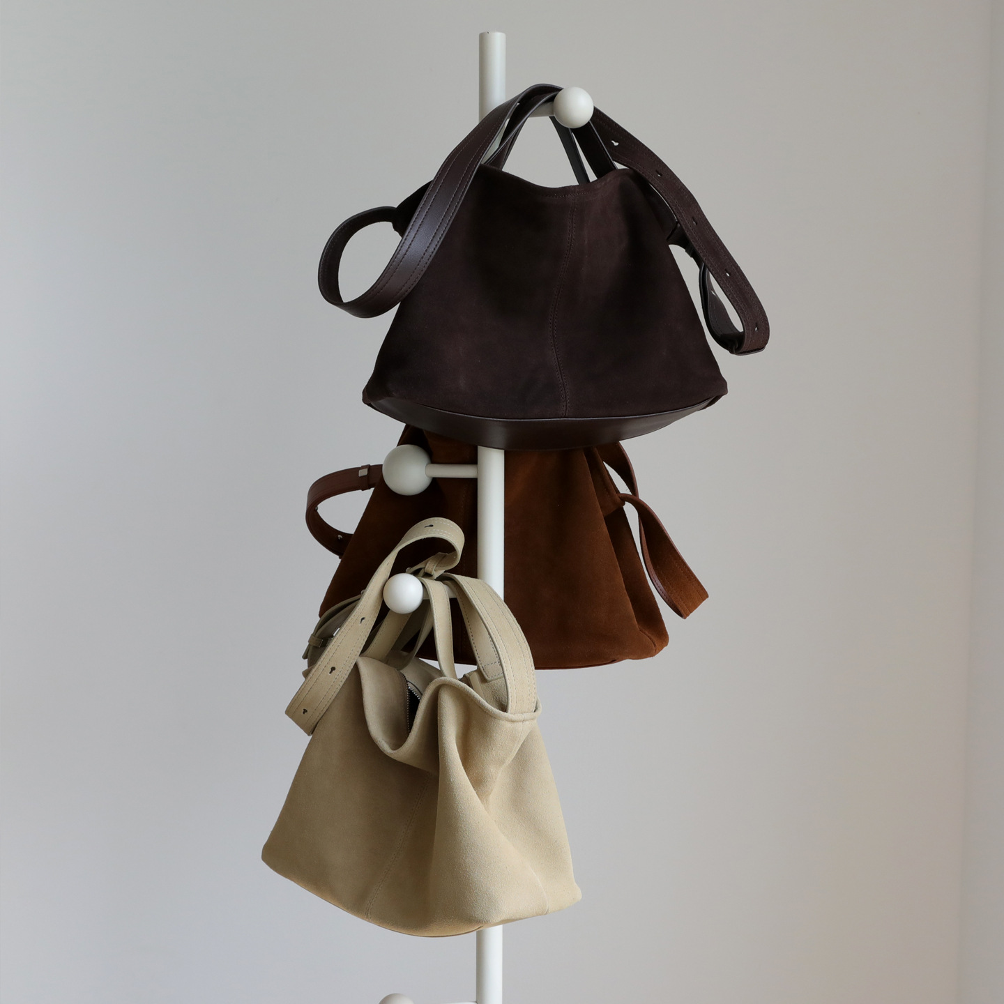 本革スエードトートバッグ レディース、スエードハンドバッグ  - Hobo Bag Slouchy のレビューと価格