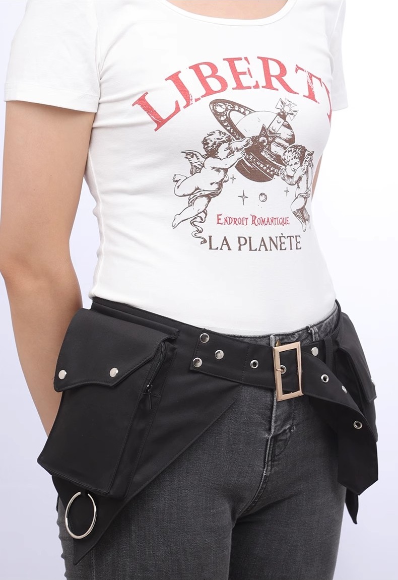 女性の中世パンクウエストバッグスチームパンク Pu レザーオ - Women'S Retro Bags のレビューと価格