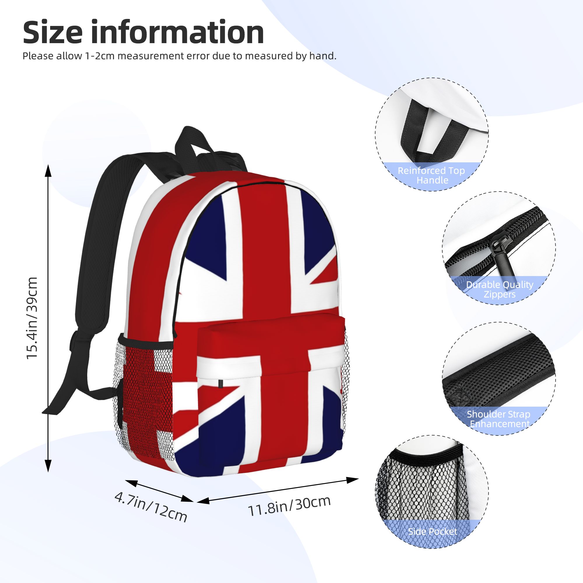 英国のユニオンジャック旗バックパックホットセールデイパック大 - Women Bags Uk Sale のレビューと価格