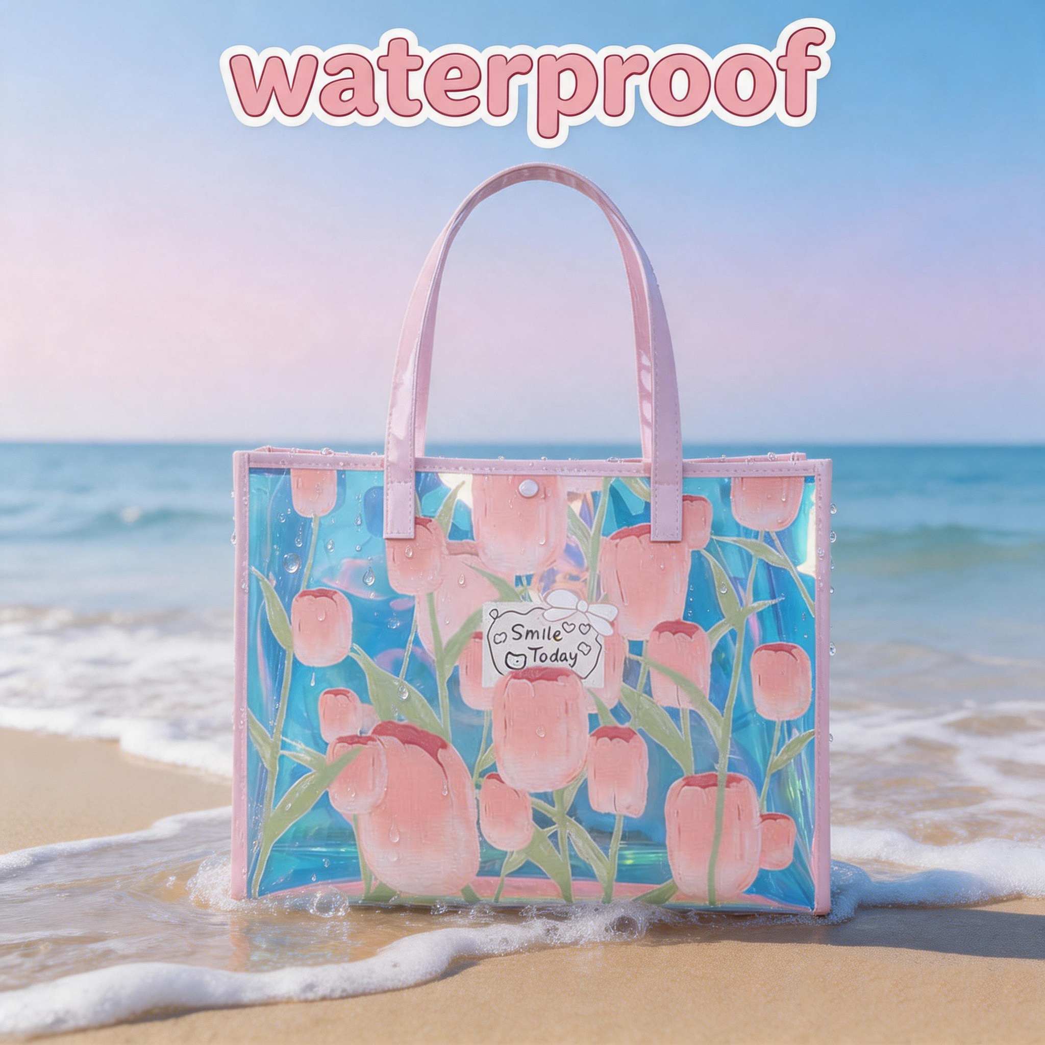 防水軽量トートバッグ 女性用 大容量 ジッパー付き ショルダ - Women Bags Lv のレビューと価格