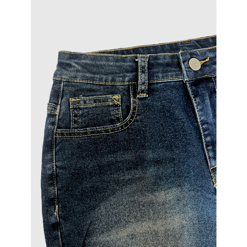 夏のデニムレトロショートスカート レディース ハイウエスト  - Women Bags Jeans のレビューと価格