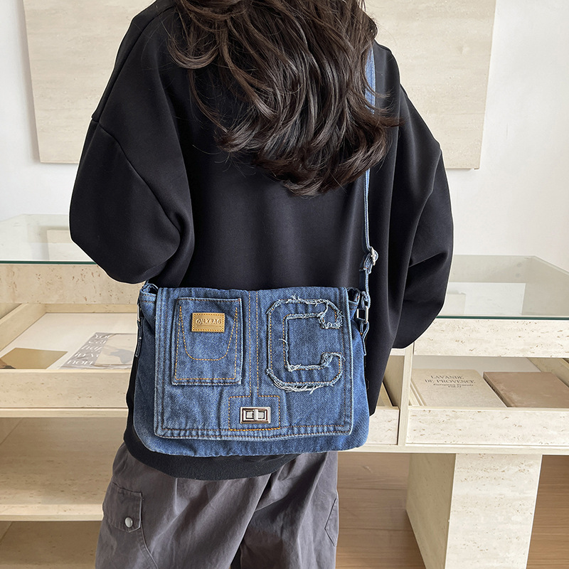 女性用デニムクロスボディバッグ カジュアルショルダーバッグ  - Women Bags Jeans のレビューと価格
