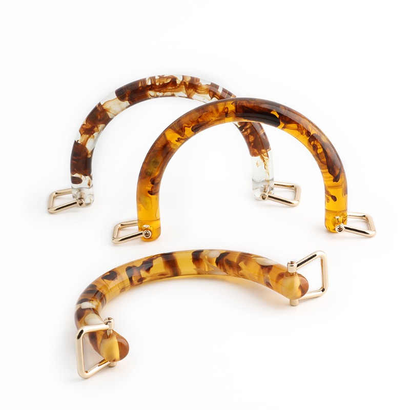 1/2/4 個べっ甲模様のアクリルハンドバッグハンドル革バッ - Tortoiseshell Bag Acrylic のレビューと価格