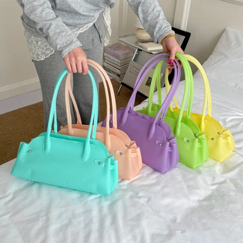 女性の PVC ソリッドカラーショートハンドルハンドバッグ女 - Women Hand Bags For Office のレビューと価格