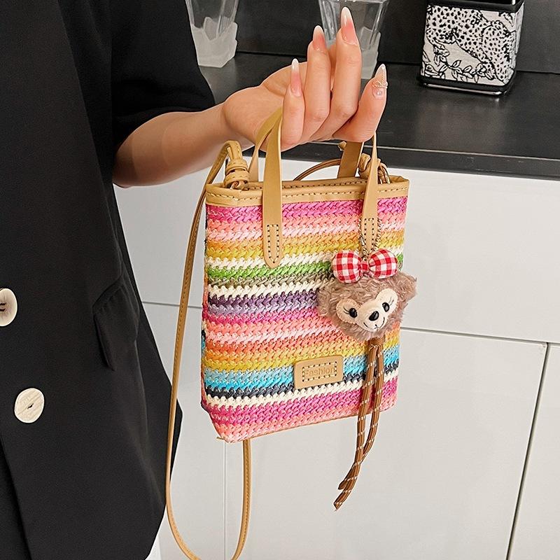 DIYニットバッグ - 初心者セット - レインボーニットレ - Women'S Retro Bags のレビューと価格