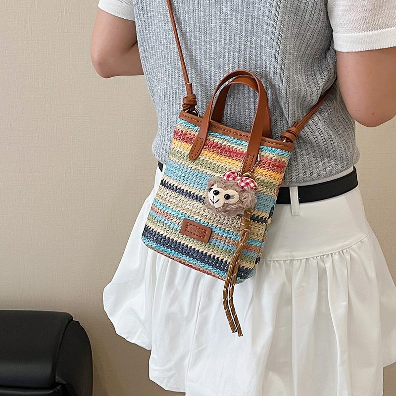 DIYニットバッグ - 初心者セット - レインボーニットレ - Women'S Retro Bags のレビューと価格