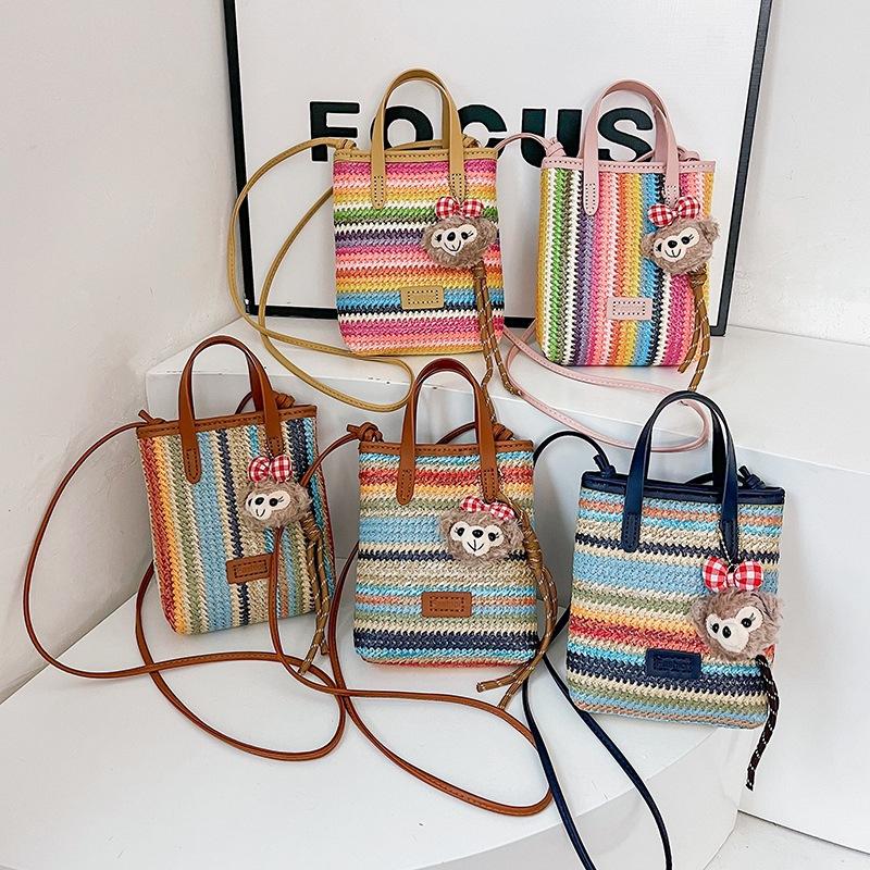 DIYニットバッグ - 初心者セット - レインボーニットレ - Women'S Retro Bags のレビューと価格
