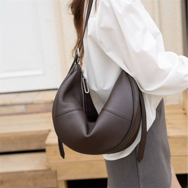 HIFASHION スラウチー本革ハーフムーンバッグ女性大容 - Hobo Bag Slouchy のレビューと価格