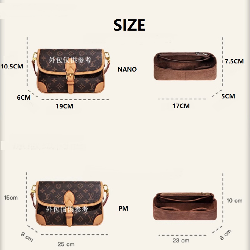 スエードバッグオーガナイザー Lv Diane Nano P - Women Bags Lv のレビューと価格