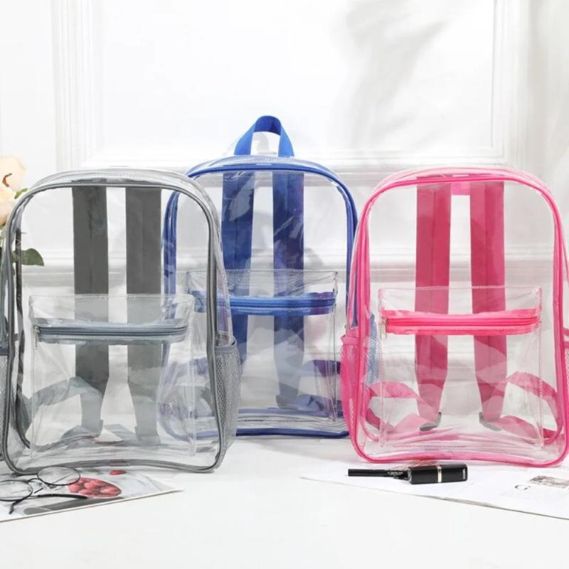 トラベルビジュアルバックパック大容量防水ショルダーバッグ透明 - Women Bags Dkny のレビューと価格