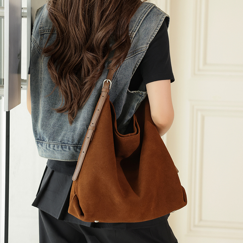 レディース本革スエード牛革大型スラウチホーボートートバッグマ - Hobo Bag Slouchy のレビューと価格