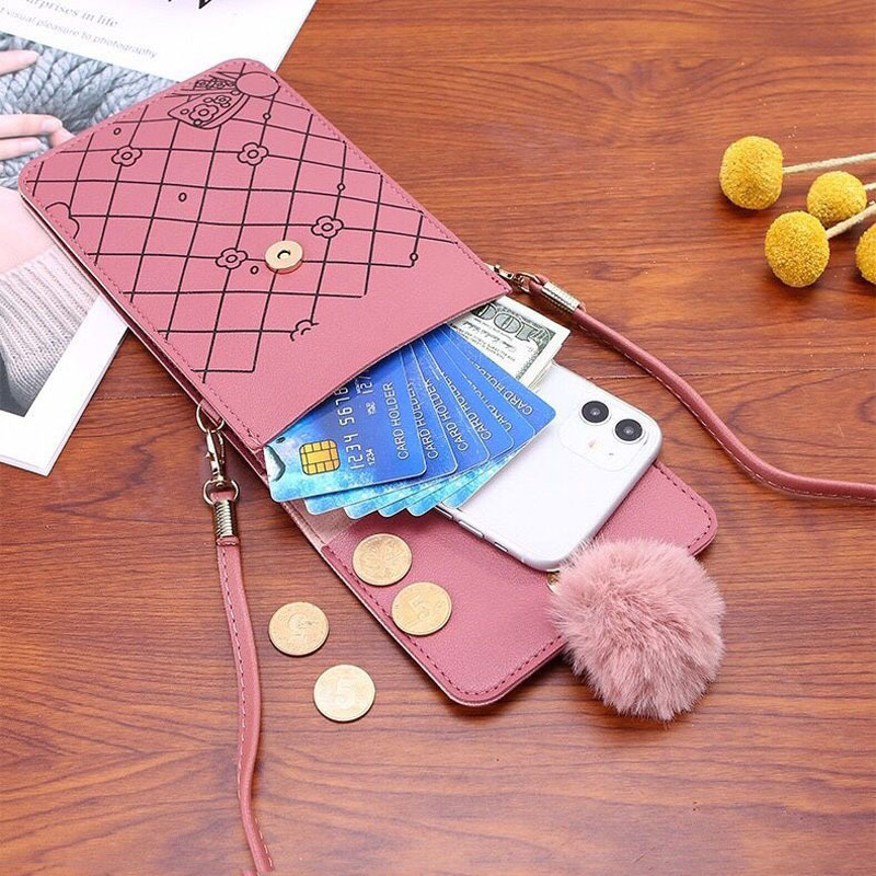 かわいい漫画柄のタッチスクリーン対応スマホバッグ 女性用 - - Women Bags Dkny のレビューと価格