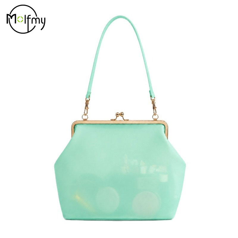 クリア PVC 防水ゼリーバッグキャンディーカラークラスプト - Hobo Bag Slouchy のレビューと価格