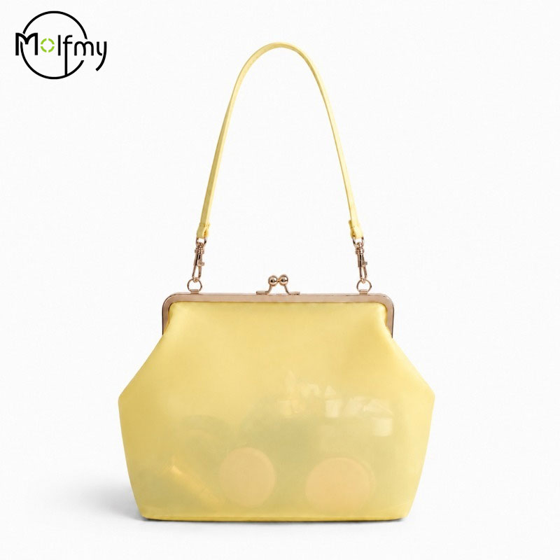クリア PVC 防水ゼリーバッグキャンディーカラークラスプト - Hobo Bag Slouchy のレビューと価格