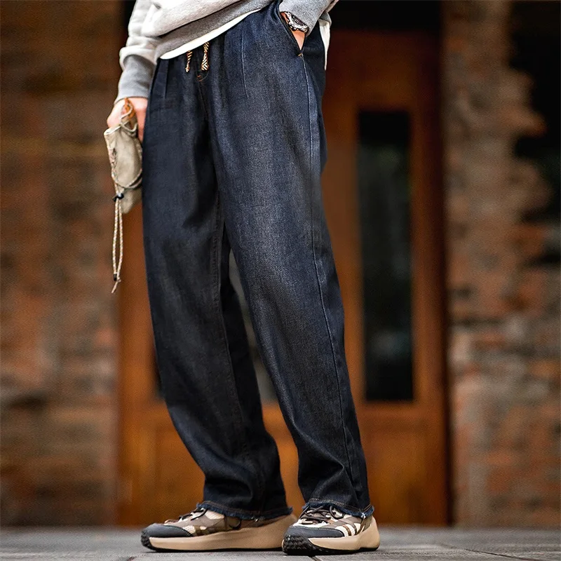 Maden メンズ秋用カジュアルジーンズ水洗いダブルプリーツ - Levis Jeans 501 のレビューと価格
