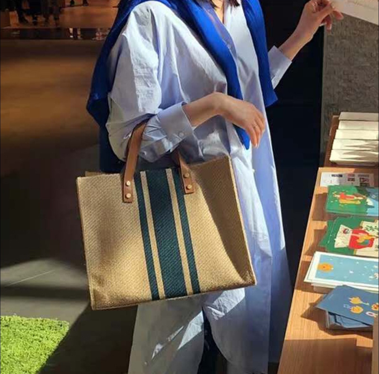 2026年新作ストライプキャンバストートバッグ女性用大容量オ - Women Hand Bags For Office のレビューと価格
