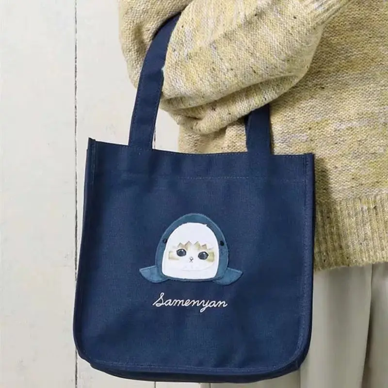 日本のモフサンド風のかわいいサメ猫の漫画柄手作りキャンバスシ - Women Bags Dkny のレビューと価格